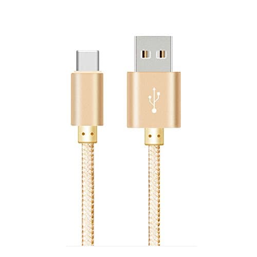 USB Type C Cable - Housailei 6.6 Feet / 2 Meter Nylon Braided Type C to USB A Cable for Type-C Devices Including New MacBook, LG G6 V20 G5,Google Pixel, Nintendo Switch, Samsung Galaxy S8+ (Gold)