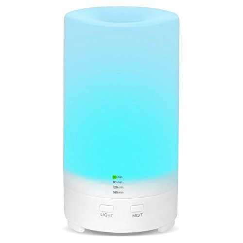 125ml Car Diffuser USB Car Essential Oil Diffuser TILO Portable Car Air Humidifier with 4 Timer Modes 7 LED Colors for Home Yoga Office Spa