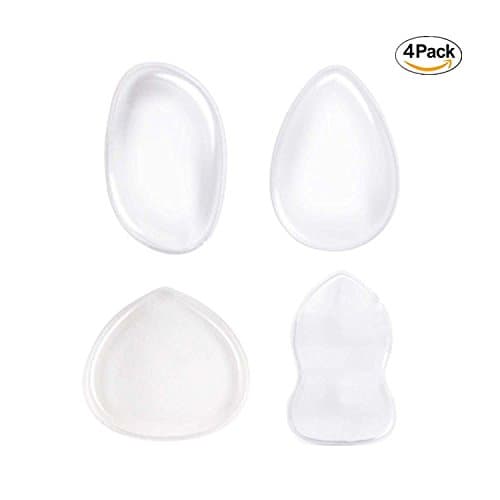 4 Pack Silicone Makeup Sponge [Washable] makeup brush sets – Puff BB Cream / CC Cream / Air Cushion / Liquid Foundation / Blush Highlighter / Concealer Silisponge Cosmetic Beauty Tools Blender