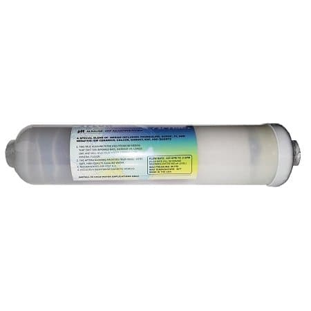 Puregen (APTERA-INLINE) 12"x2.5" Inline "Aptera" AlkaMag Alkaline Filter 1/4" NPT