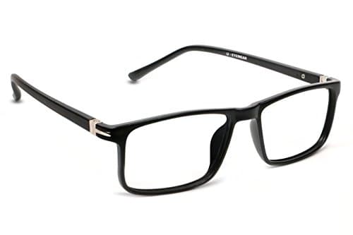 Eyewearlabs.com- Rectangular Premium Optical Specs Full Rim Eyeglasses For Men Women Unisex|52|Clear|Rx-able |EL180-C5