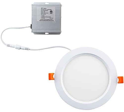 YAY Lighting LED Recessed Ceiling Light – Ultra Thin Round Spotlight – Dimmable - ETL List - IC-Rated - With Remote Driver Box (6 inch, white 5000K)