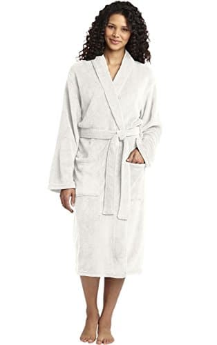 Personalized Robe Luxury Plush Soft Microfleece Customize with Monogram, Name, Or Wording Ivory