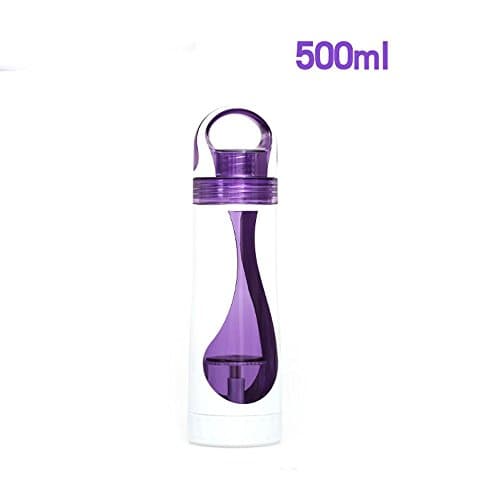 Tea Infuser, Fruit Infusion, Cold Brew Coffee Maker, Infused Borosilicate Glass Bottle Mug. Best Travel Sports Water Bottle, BPA Free (500ml 17oz)