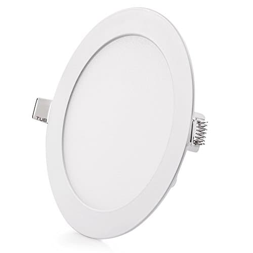 TOPL Flat Panel Ceiling Light, Ultra-Thin Non-Dimmable Round LED Recessed Light Fixture Downlight, 18W 3000K (Warm White) 205MM Cut Hole for Home / Office / Commercial Lighting