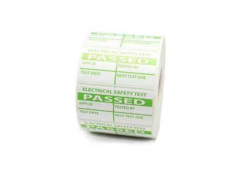 Label Metrics - PAT Testing - Passed Labels - Durable Tear Proof Labels /stickers. 50mm x 25mm