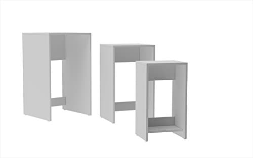 Mendocino 1.0 Palm Refined Nested Side Table, White