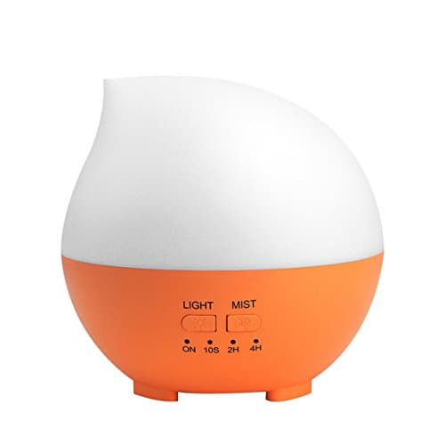 NSHK Essential Oil Diffuser Aromatherapy Ultrasonic Atomization Humidifier Rotatable Air Purifier Seven Color Changing Light, 300Ml