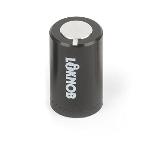 Loknob Locking Control Pot Knob, 1/2" Black/Silver Knob for 6mm Shaft, M7 Thread