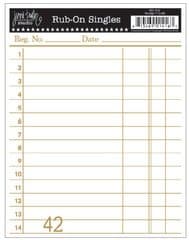 Rub-On Singles 4.5"X6" Sheet-Receipt/Gold