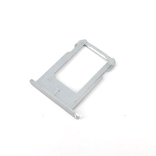 E-Repair Sim Tray Holder Slot Replacement Part For Iphone 5 5S (Silver)