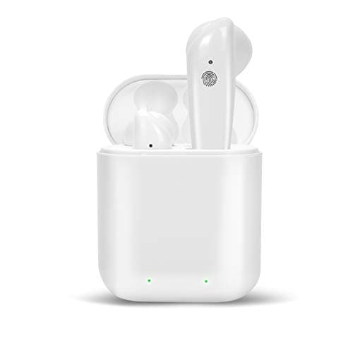 Bluetooth Wireless Earbuds,Bluetooth True Wireless Earphone HD Stereo Sound Wires Design,Bluetooth 5.0 Auto Pairing with Charging Case for Airpods Android/iPhone（White）