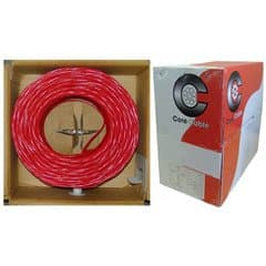 PcConnectTM 16/4 (16AWG 4C) Solid FPLR Fire Alarm / Security Cable, Red, 1000 feet cable