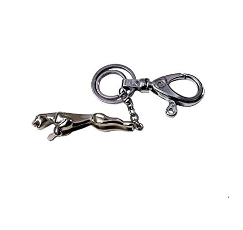 Stylic Jaguar Double Hook Locking Key Chain (Silver)