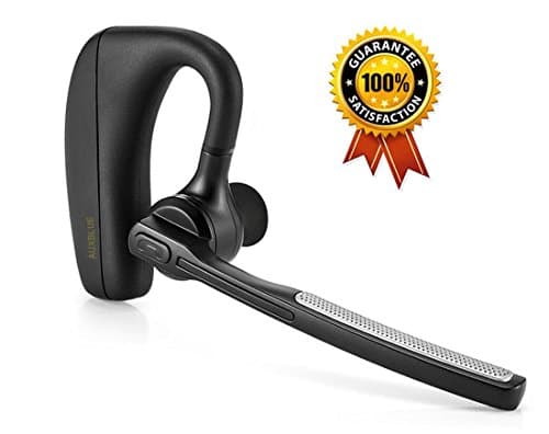 Bluetooth Headset,Wireless Hands Free Bluetooth In-Ear Earpiece Earbuds Noise Cancelling Earphones with Microphone for Driving Talking Music - Compatible with iPhone, Android Cell Phones (Black)