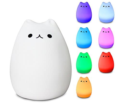 Echargeable Portable Adorable Silicone LED Night Light, Touch Sensor Beside LED Table Lamp, Water Drop Night Lamp Children Bedroom Decor Lamp Children Sleeping Aid (1)