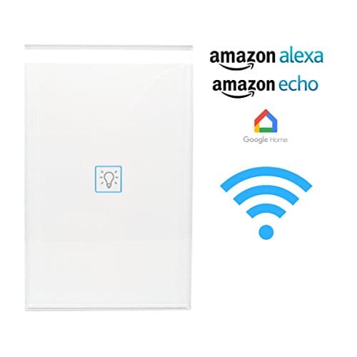 Schlau Smart Light Switch Wi-Fi Switch Wall Wireless Switch Compatible With Amazon Alexa, Echo and Google,Remote Control Your Fixtures From Anywhere,Timing Function,Overload Protection,No Hub Required