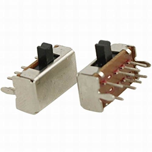 Ucland 5 Pcs 3 Position DP3T 2P3T Horizontal Slide Switch 8 Pin PCB DIY