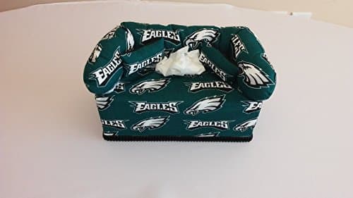 Tissue Box Sofa / Eagles / Black Trim //PURCHASE 49.00 OR MORE = FREE SHIPPING