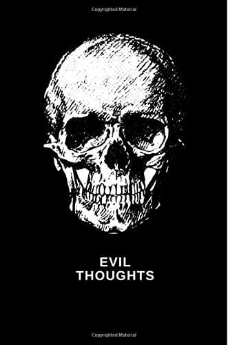 Evil Thoughts: 6 X 9 Blank Lined Journal, Skull Design, Perfect Gift for Breakup, Goths, Teens, Surly Co-Workers