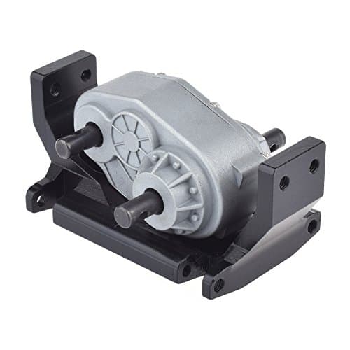 RC Car 1/10 73mm CNC Transfer Case with Fixed Plate Holder for Axial SCX10 D90 RC4WD 1:10 Rc Crawler Silver