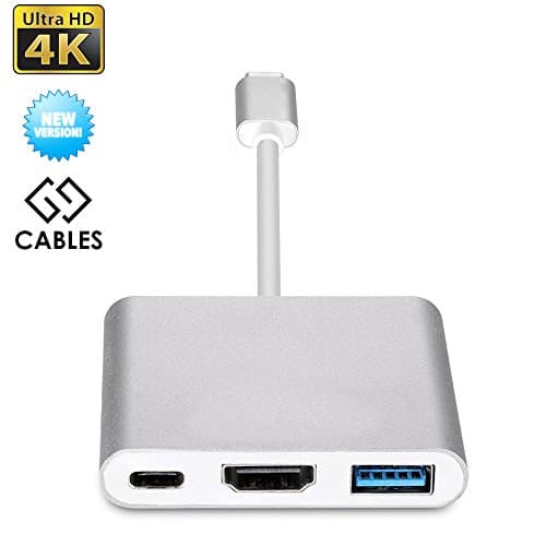 [NEWEST VERSION] USB 3.1 Type C TO HDMI Adapter 4K/USB3.1/ with 1 PD Charging Port for New Macbook, Chromebook, Surface Pro, S8/S8+ by GG CABLES