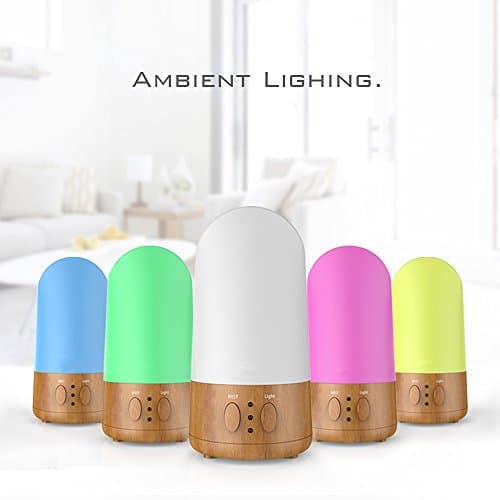 Essential Oil Diffuser - Version Aromatherapy - Ultrasonic Cool Mist Humidifier - Compact Ultrasonic Aromatherapy Diffuser With Ionizer and Color-Changing Light