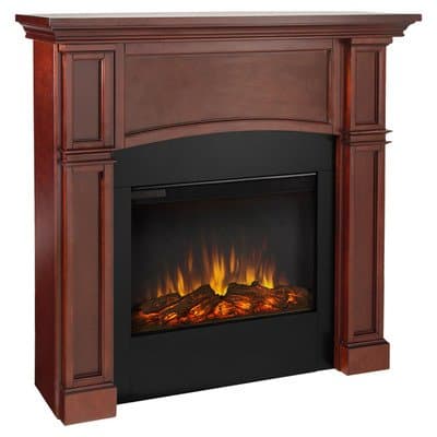 Bradford Slim Wall Mount Electric Fireplace, Features remote control, programmable thermostat, timer function, brightness settings and ultra bright Vivid Flame LED technology.