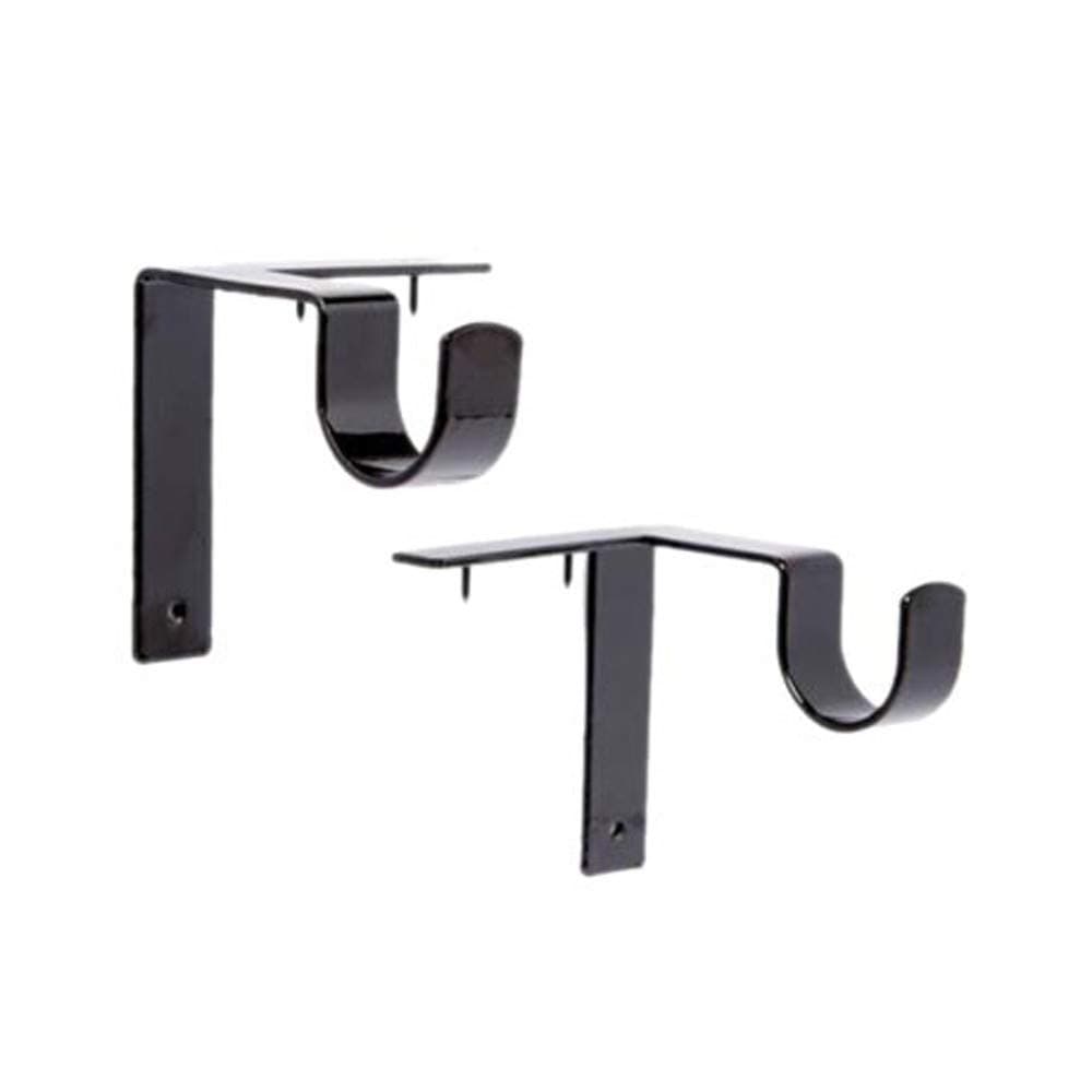 Roiper Single Hang Curtain Rod Holders Bracket Into Window Frame Curtain Rod Bracket (2 X Curtain Rod Bracket)