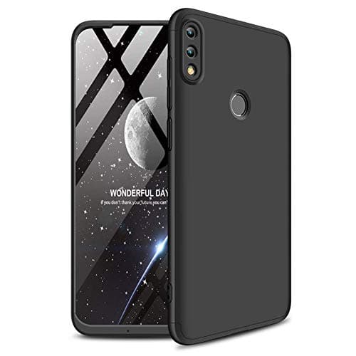SGKITM Case Compatible Huawei P Smart 2019 Hard PC 3-in-1 360° Full Body Protection Cover Slim Fit Shockproof Shell for P Smart 2019 (P Smart 2019, Black)