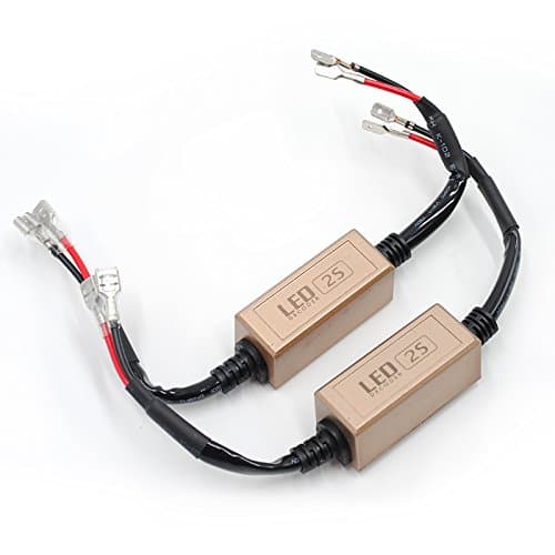 WERISE 2 x Car LED Headlight Canbus Error Free Computer Warning Canceller Resistor Decoders Anti Flicker Plug &amp; Play- H1/H3 - Enhanced Version Decoder