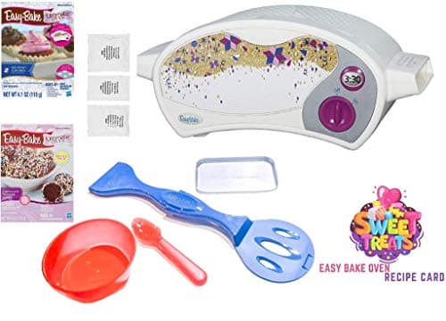 Easy Bake Ultimate Oven Baking Star Edition + 2 Oven Refill Mixes + 2 Sweet Treats Tasty Oven Recipes + Mixing Bowl and Spoon (5 Items Total) (Red)