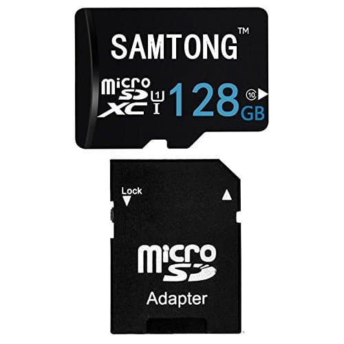 SAMTONG 128GB Micro SD SDXC TF Memory Card High Speed Class 10 With Micro SD Adapter (128GB, Black)