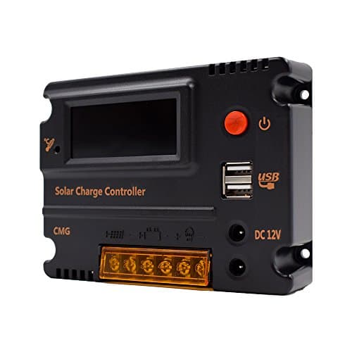 PAPACO 20A 12V/24V Solar Charge Controller LCD Screen Intelligent USB