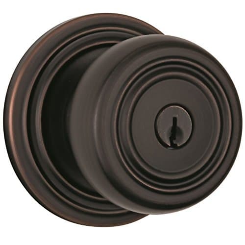 Brinks Home Security Push Pull Rotate Door Locks 23004-150 Webley Style Keyed Entry Knob, Tuscan Bronze by Brinks Home Security Push Pull Rotate Door Locks