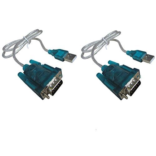 USB to Rs232 COM Port Serial PDA 9 Pin Db9 Cable Adapter USB 2.0 to Serial (9-Pin) DB-9 RS-232 Converter Cable (CB-DB9P) Pack of 2 Pcs