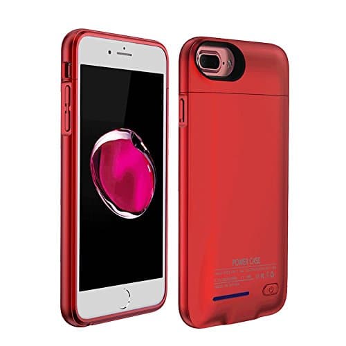 Leaber 3000mAh Battery Case For Both Iphone 7(S) and Iphone 6(S) 4.7" Portable Charger Case Slim Protective Case External Battery Rechargeable Backup Case (Red)