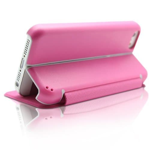 iPhone 5 Case, MyCell Plastic Protective Case Stand for Apple iPhone 5/5S - Pink