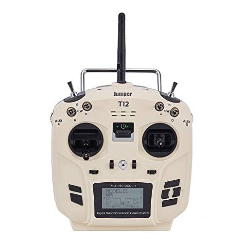 Jumper T12 2.4G 12-CH OpenTX Multi-Protocol Transmitter Hall Gimbal w/ 4-in-1 Module 1.7 inch LCD - Mode 2 (White)
