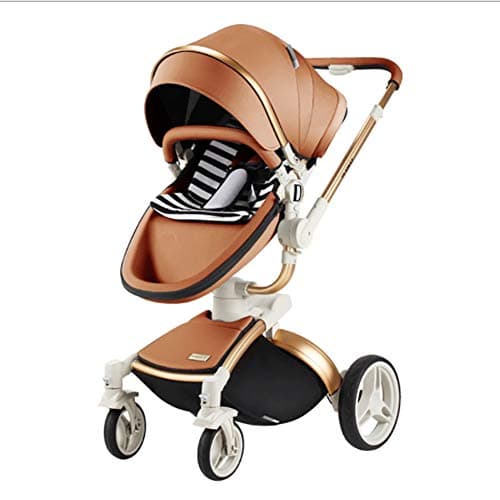 Baby Stroller Eggshell Design Can Sit Reclining Shockproof Two-Way Implementation Breathable High Landscape Design