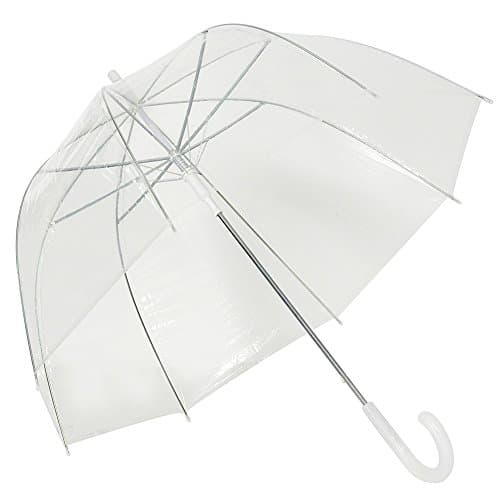 Transparent Stick Umbrella Clear Bubble Dome Shape Umbrella Color Pattern