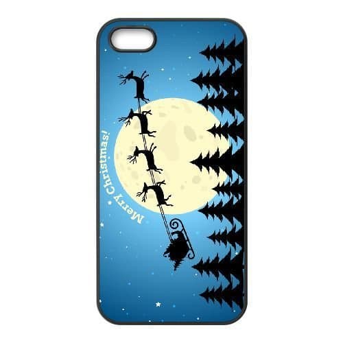 Durable Phone Case Dldos iPhone 5, 5S Cell Phone Case Black Christmas Gift present Plastic Durable Cover