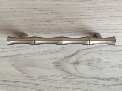 Cabinet Pulls Handles Bamboo Nickel Drawer Pull Handles Dresser Pulls Cabinet Door Handle (Medium- 3.75"(96mm))