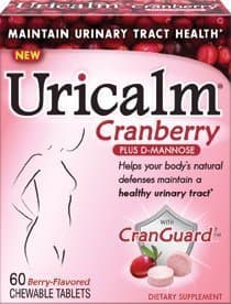 Uricalm Cranberry Plus D-Mannose, Berry, 60 Chewable Tablets (Pack of 2) by Uricalm