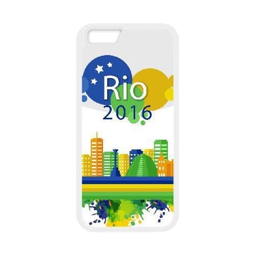 iphone6 plus/iphone6s plus Case,Ebullient - Rio de Janeiro Olympic Games Durable Hard Plastic Scratch-Proof Protective Case,White 09
