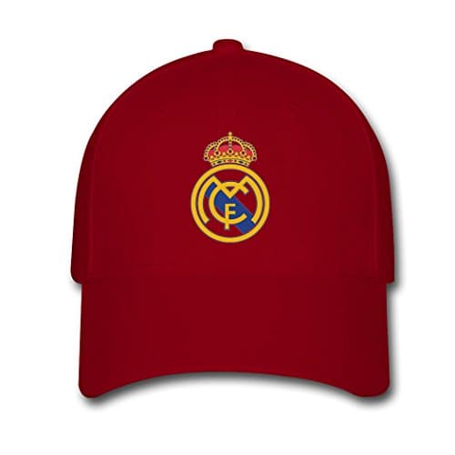 Adjustable Real Madrid Jersey Logo Baseball Cap Running Cap Red