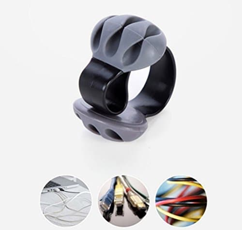 Cable Clips，Cord Management System for Computer, Charging or Mouse Cord, Black (Set Of 2)