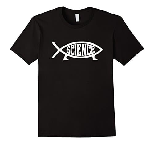 Mens Science Atheist Evolution Funny T-Shirt Medium Black