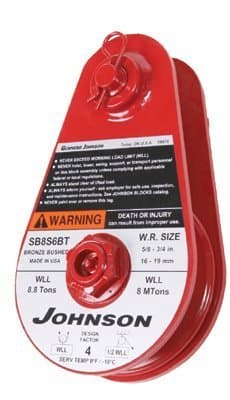 SB4S4BT 4" SHEAVE SNATCHBLOCK W/TAILBOARD