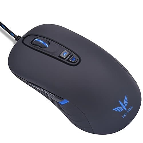 Gaming Mouse, Wired Optical PC Mice with 4000 DPI and 1000 Hz Polling Rate LED RGB Lights and 8 Buttons by KEY IDEA